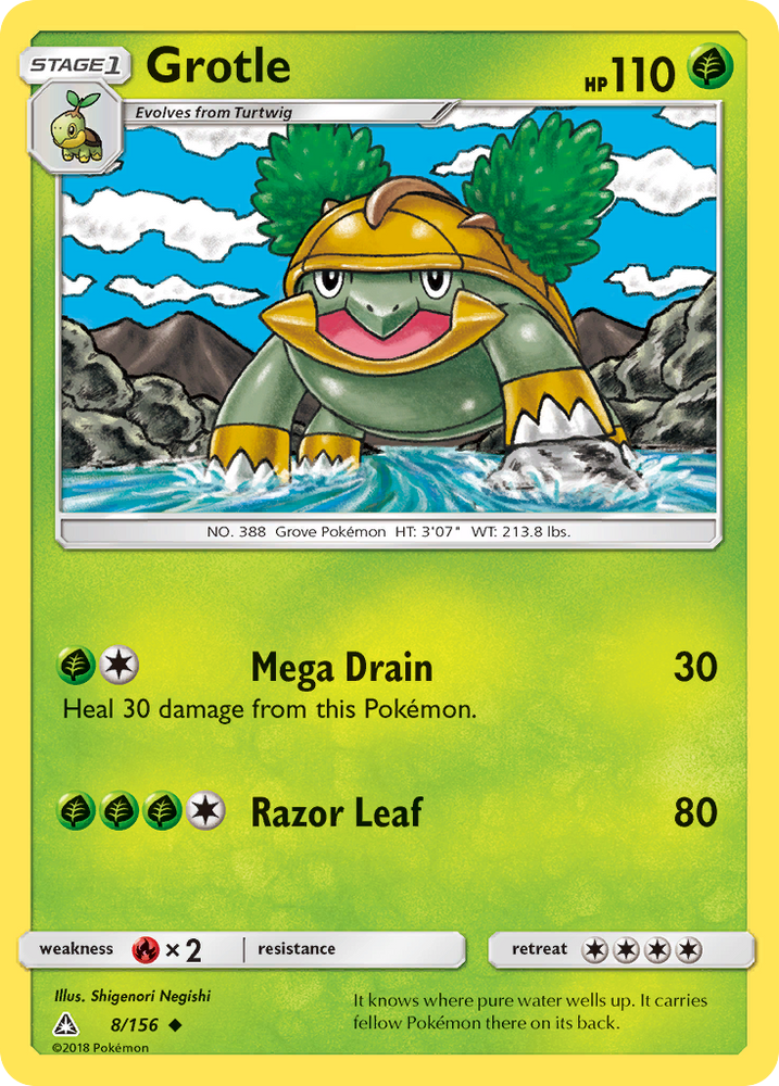 Pokemon | Grotle (8/156) [Sun & Moon: Ultra Prism] | The Nerd Merchant
