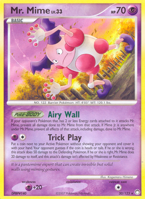 Pokemon | Mr. Mime (30/123) [Diamond & Pearl: Mysterious Treasures] | The Nerd Merchant