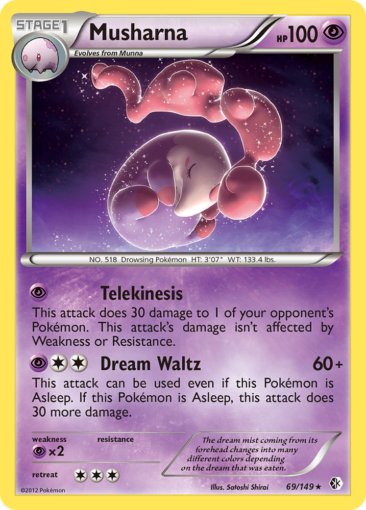 Pokemon | Musharna (69/149) [Black & White: Boundaries Crossed] | The Nerd Merchant