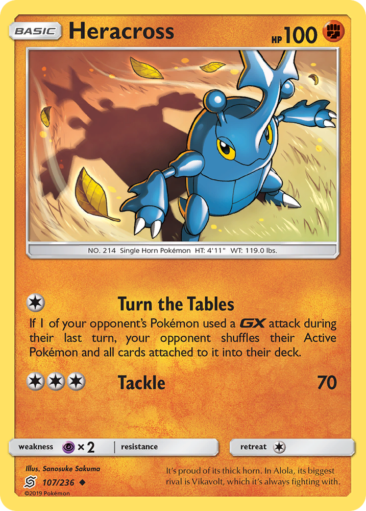Pokemon | Heracross (107/236) [Sun & Moon: Unified Minds] | The Nerd Merchant