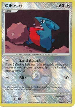 Pokemon | Gible (106/147) (Championship Promo) [Platinum: Supreme Victors] | The Nerd Merchant
