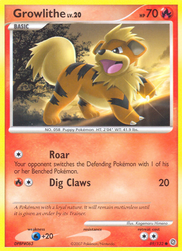 Pokemon | Growlithe (89/132) [Diamond & Pearl: Secret Wonders] | The Nerd Merchant
