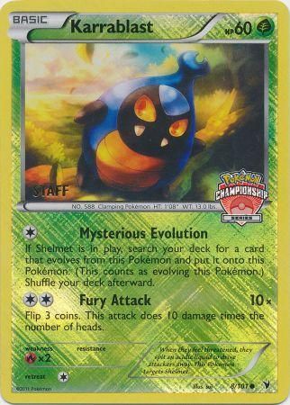 Pokemon | Karrablast (8/101) (Championship Promo Staff) [Black & White: Noble Victories] | The Nerd Merchant