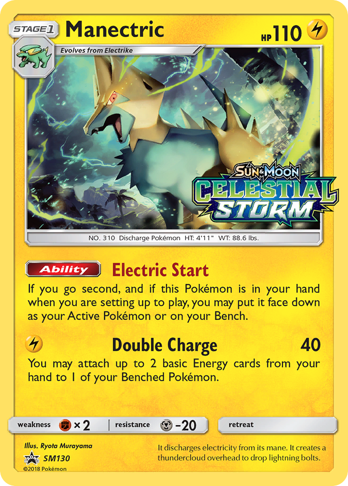 Pokemon | Manectric (SM130) [Sun & Moon: Black Star Promos] | The Nerd Merchant