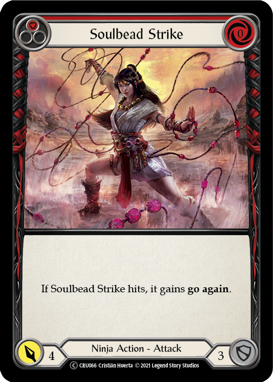 Flesh and Blood TCG | Soulbead Strike (Red) [U-CRU066] (Crucible of War Unlimited)  Unlimited Rainbow Foil | The Nerd Merchant