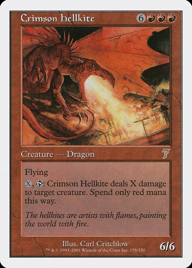 Magic | Crimson Hellkite [Seventh Edition] | The Nerd Merchant