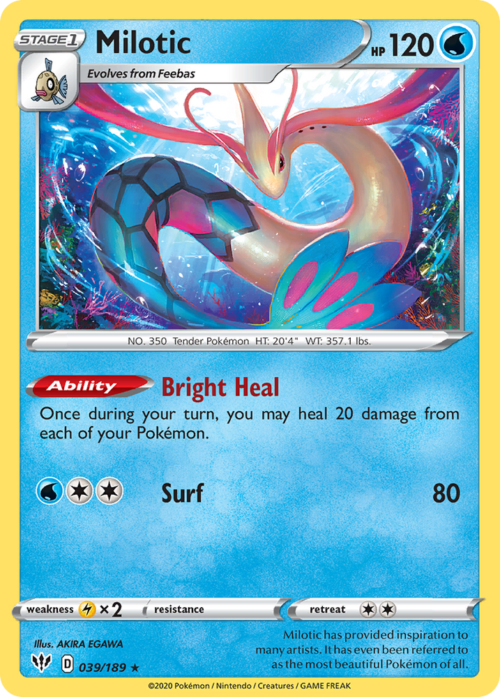 Pokemon | Milotic (039/189) [Sword & Shield: Darkness Ablaze] | The Nerd Merchant