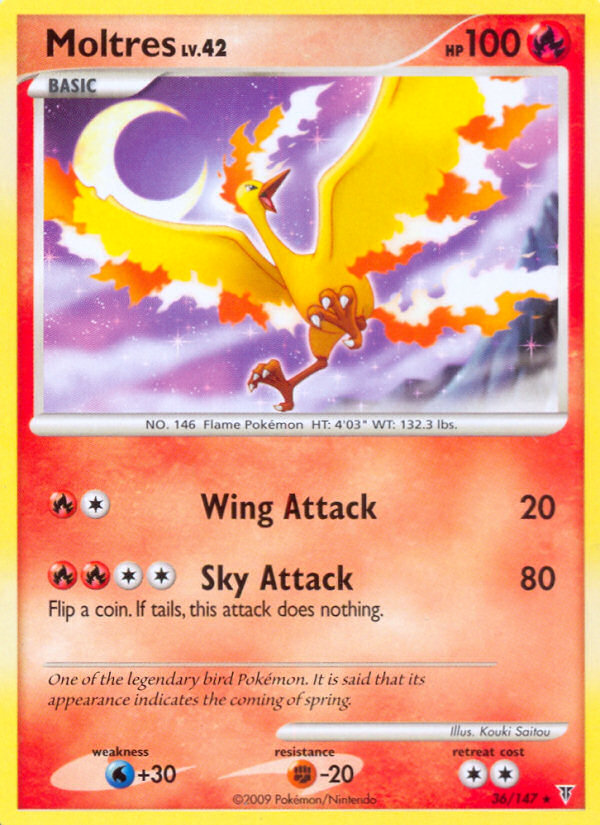 Pokemon | Moltres (36/147) [Platinum: Supreme Victors] | The Nerd Merchant