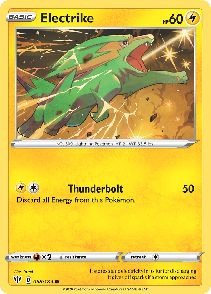 Pokemon | Electrike (058/189) [Sword & Shield: Darkness Ablaze] | The Nerd Merchant
