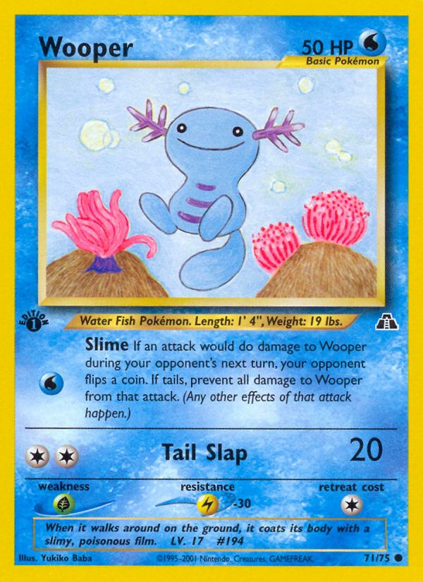 Pokemon | Wooper (71/75) [Neo Discovery 1st Edition] | The Nerd Merchant