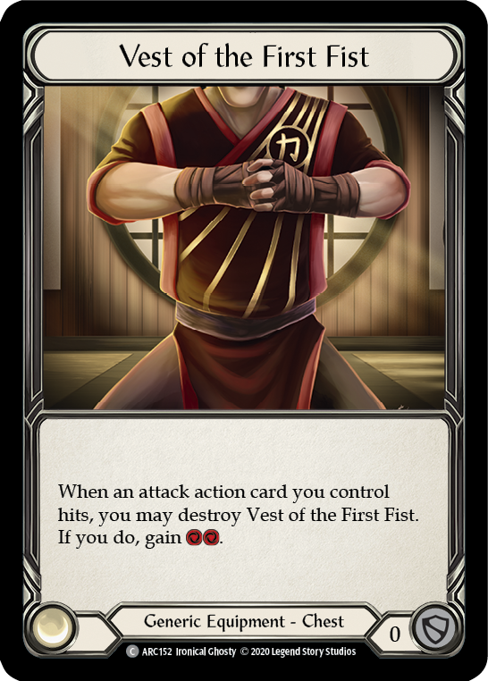 Flesh and Blood TCG | Vest of the First Fist [U-ARC152] (Arcane Rising Unlimited)  Unlimited Rainbow Foil | The Nerd Merchant