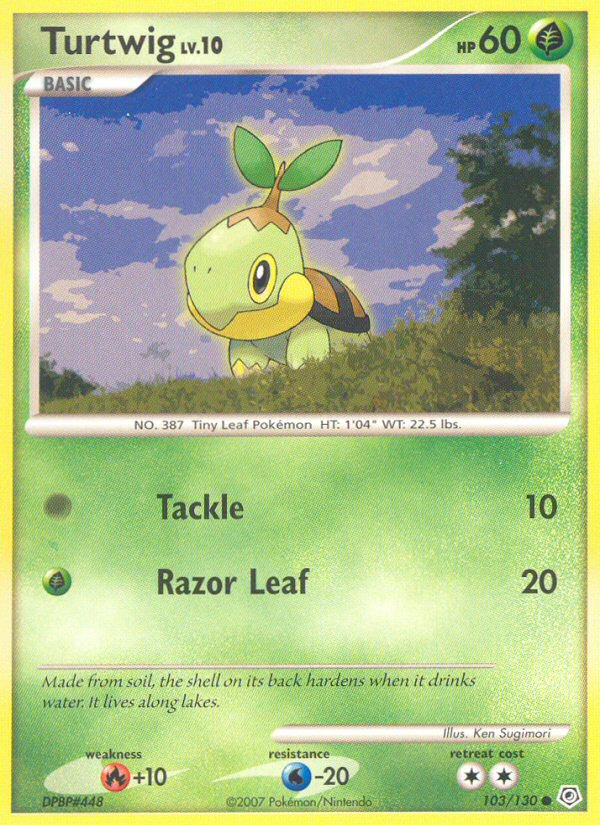 Pokemon | Turtwig (103/130) [Diamond & Pearl: Base Set] | The Nerd Merchant