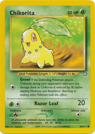 Pokemon | Chikorita (54/111) [Neo Genesis Unlimited] | The Nerd Merchant