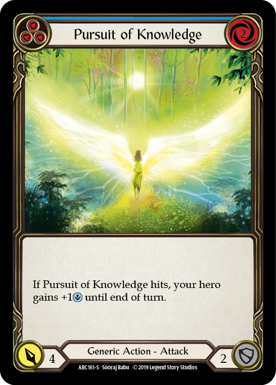 Flesh and Blood TCG | Pursuit of Knowledge [ARC161-S] (Arcane Rising)  1st Edition Rainbow Foil | The Nerd Merchant