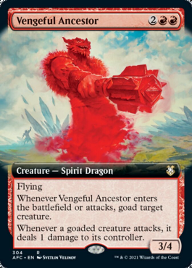 Magic | Vengeful Ancestor (Extended Art) [Dungeons & Dragons: Adventures in the Forgotten Realms Commander] | The Nerd Merchant