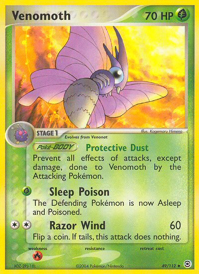 Pokemon | Venomoth (49/112) [EX: FireRed & LeafGreen] | The Nerd Merchant