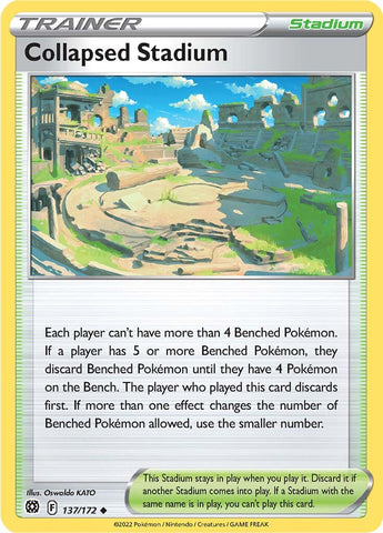 Pokemon | Collapsed Stadium (137/172) [Sword & Shield: Brilliant Stars] | The Nerd Merchant