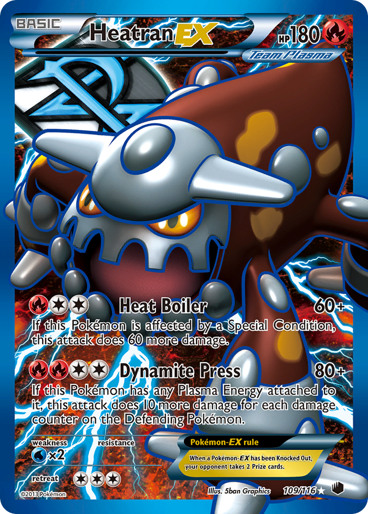 Pokemon | Heatran EX (109/116) [Black & White: Plasma Freeze] | The Nerd Merchant