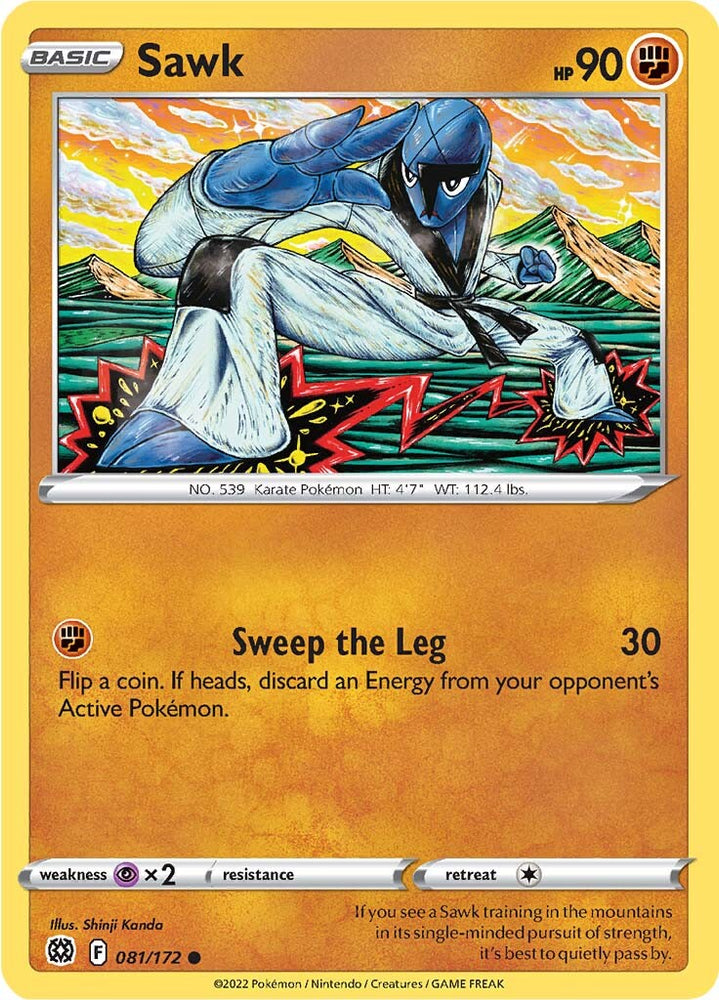 Pokemon | Sawk (081/172) [Sword & Shield: Brilliant Stars] | The Nerd Merchant