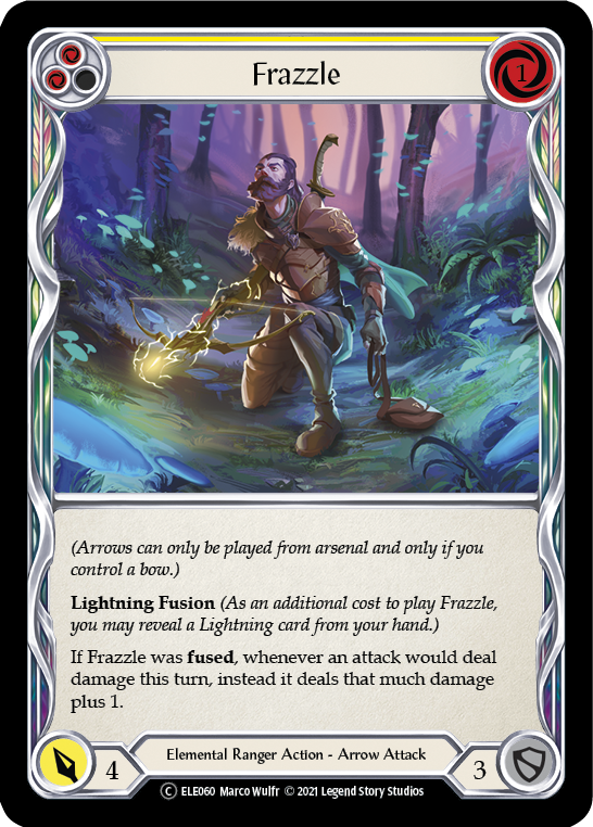 Flesh and Blood TCG | Frazzle (Yellow) [U-ELE060] (Tales of Aria Unlimited)  Unlimited Rainbow Foil | The Nerd Merchant