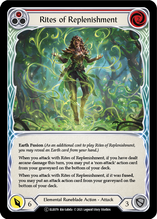 Flesh and Blood TCG | Rites of Replenishment (Red) [U-ELE079] (Tales of Aria Unlimited)  Unlimited Rainbow Foil | The Nerd Merchant
