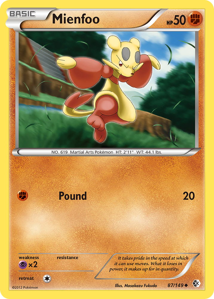Pokemon | Mienfoo (87/149) [Black & White: Boundaries Crossed] | The Nerd Merchant