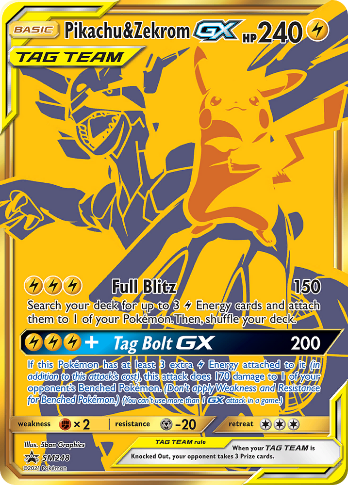 Pokemon | Pikachu & Zekrom GX (SM248) (Jumbo Card) [Sun & Moon: Black Star Promos] | The Nerd Merchant