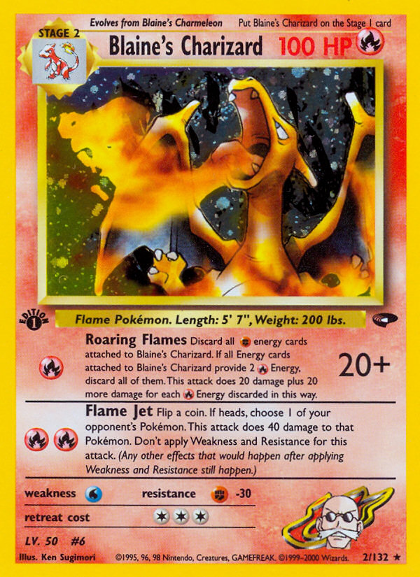 Pokemon | Blaine's Charizard (2/132) [Gym Challenge 1st Edition] | The Nerd Merchant