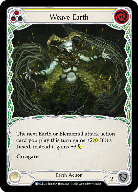 Flesh and Blood TCG | Weave Earth (Yellow) [ELE123] (Tales of Aria)  1st Edition Normal | The Nerd Merchant