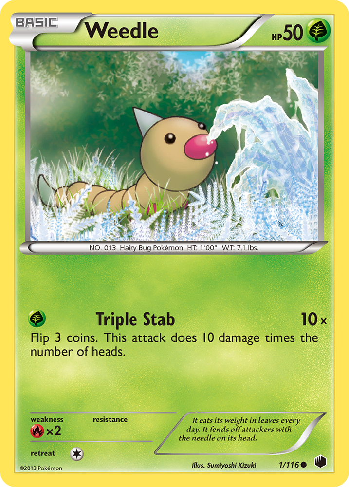 Pokemon | Weedle (1/116) [Black & White: Plasma Freeze] | The Nerd Merchant