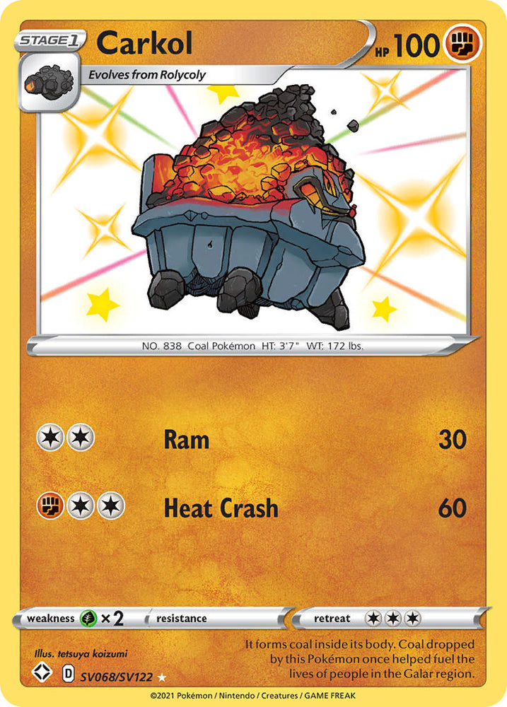 Pokemon | Carkol (SV068/SV122) [Sword & Shield: Shining Fates] | The Nerd Merchant