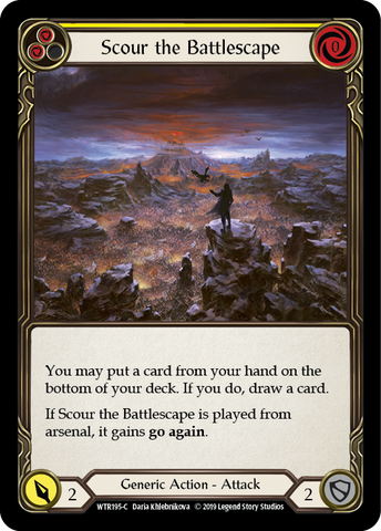 Flesh and Blood TCG | Scour the Battlescape (Yellow) [WTR195-C] (Welcome to Rathe)  Alpha Print Normal | The Nerd Merchant