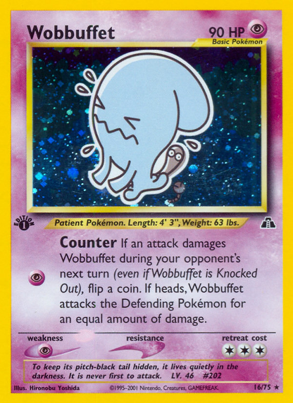 Pokemon | Wobbuffet (16/75) [Neo Discovery 1st Edition] | The Nerd Merchant