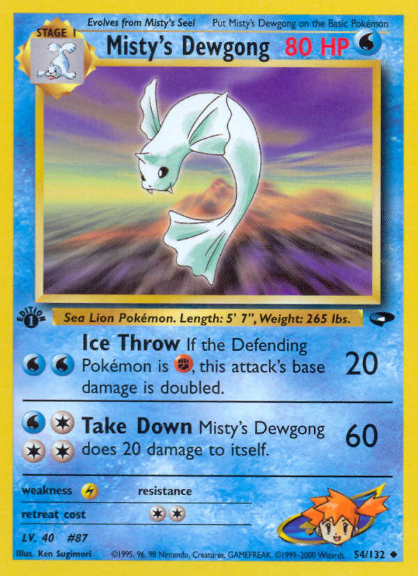 Pokemon | Misty's Dewgong (54/132) [Gym Challenge 1st Edition] | The Nerd Merchant
