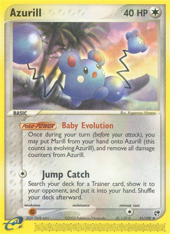 Pokemon | Azurill (31/100) [EX: Sandstorm] | The Nerd Merchant