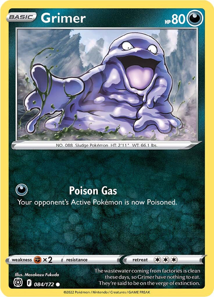Pokemon | Grimer (084/172) [Sword & Shield: Brilliant Stars] | The Nerd Merchant
