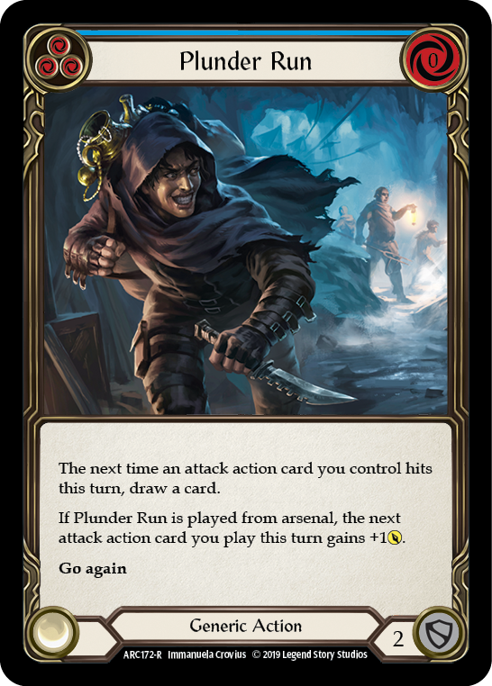 Flesh and Blood TCG | Plunder Run (Blue) [ARC172-R] (Arcane Rising)  1st Edition Normal | The Nerd Merchant