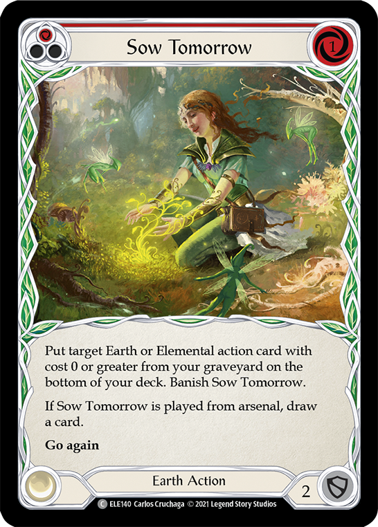 Flesh and Blood TCG | Sow Tomorrow (Red) [ELE140] (Tales of Aria)  1st Edition Rainbow Foil | The Nerd Merchant