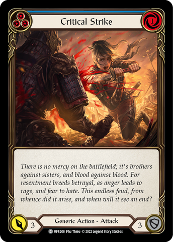 Flesh and Blood TCG | Critical Strike (Blue) [UPR208] (Uprising)  Rainbow Foil | The Nerd Merchant