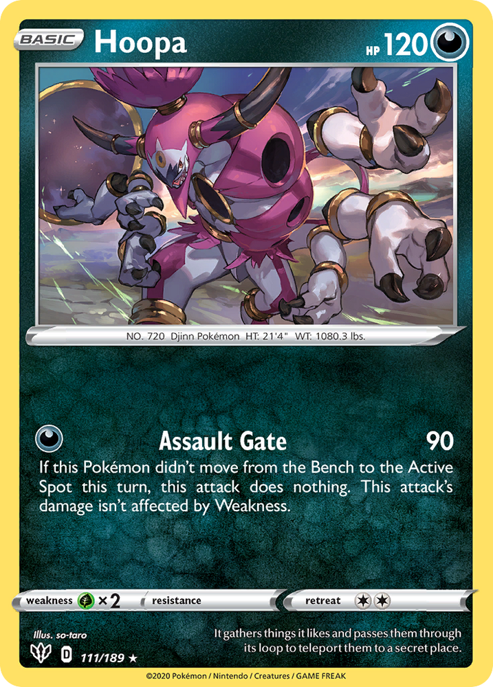 Pokemon | Hoopa (111/189) [Sword & Shield: Darkness Ablaze] | The Nerd Merchant