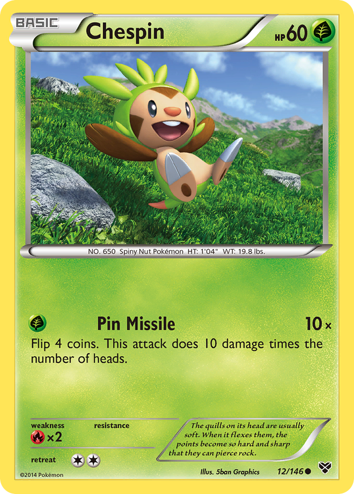 Pokemon | Chespin (12/146) [XY: Base Set] | The Nerd Merchant