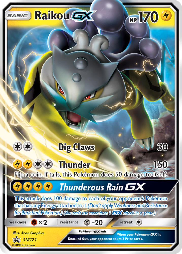 Pokemon | Raikou GX (SM121) [Sun & Moon: Black Star Promos] | The Nerd Merchant