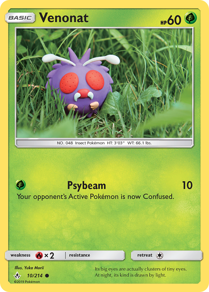 Pokemon | Venonat (10/214) [Sun & Moon: Unbroken Bonds] | The Nerd Merchant
