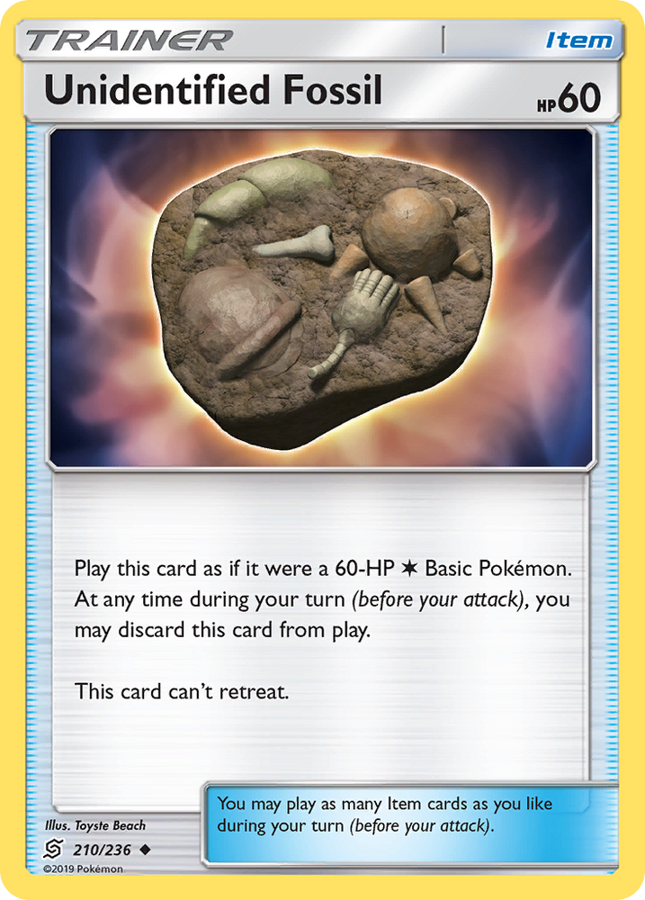 Pokemon | Unidentified Fossil (210/236) [Sun & Moon: Unified Minds] | The Nerd Merchant