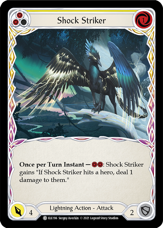 Flesh and Blood TCG | Shock Striker (Yellow) [ELE196] (Tales of Aria)  1st Edition Normal | The Nerd Merchant
