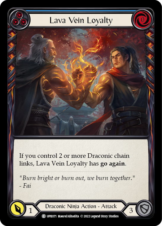 Flesh and Blood TCG | Lava Vein Loyalty (Blue) [UPR071] (Uprising)  Rainbow Foil | The Nerd Merchant