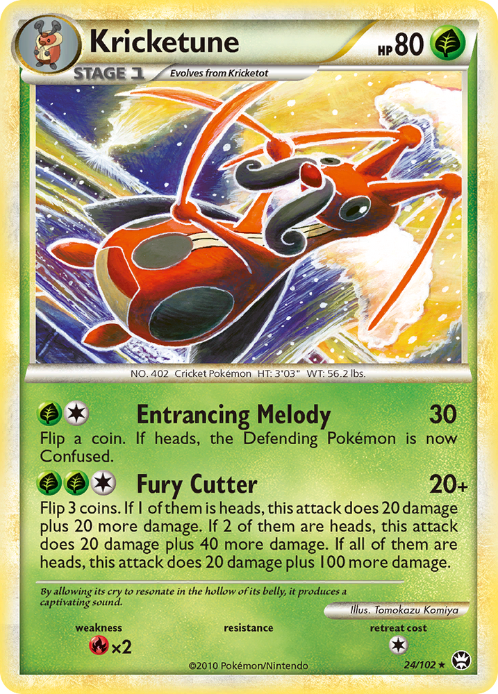 Pokemon | Kricketune (24/102) [HeartGold & SoulSilver: Triumphant] | The Nerd Merchant