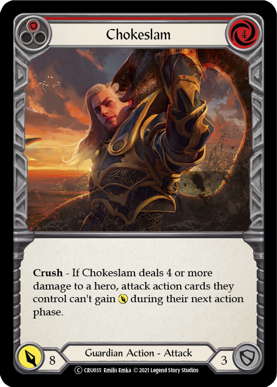 Flesh and Blood TCG | Chokeslam (Red) [U-CRU035] (Crucible of War Unlimited)  Unlimited Normal | The Nerd Merchant
