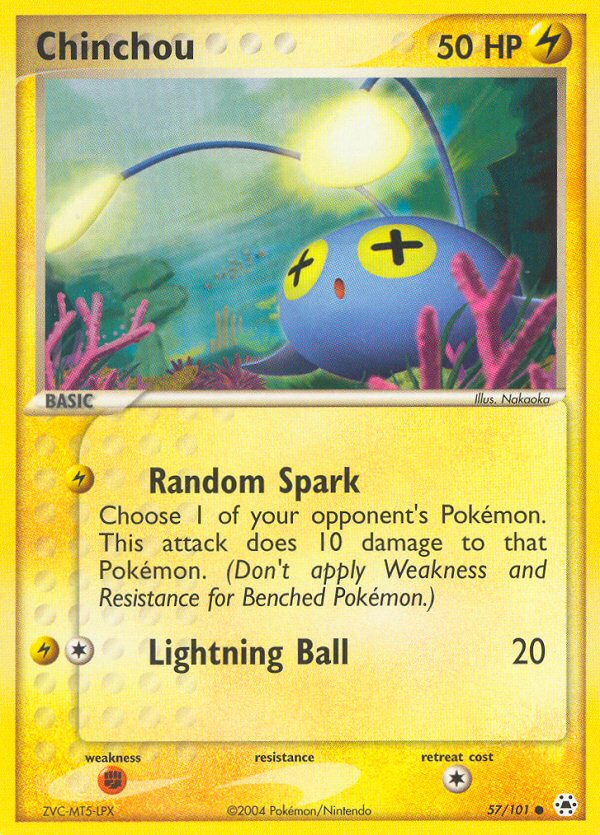Pokemon | Chinchou (57/101) [EX: Hidden Legends] | The Nerd Merchant