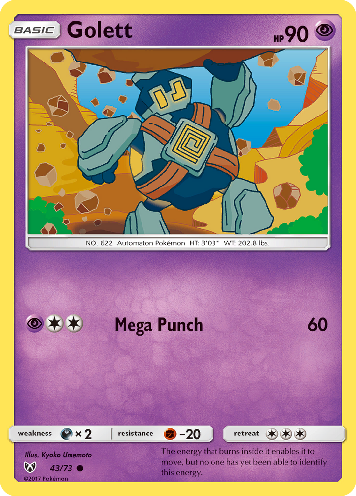 Pokemon | Golett (43/73) [Sun & Moon: Shining Legends] | The Nerd Merchant